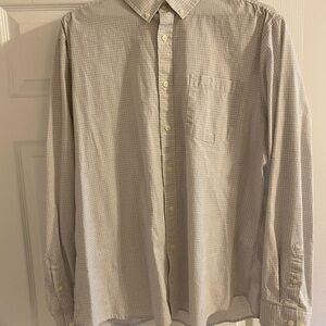 Men's Beige Checkered Shirt